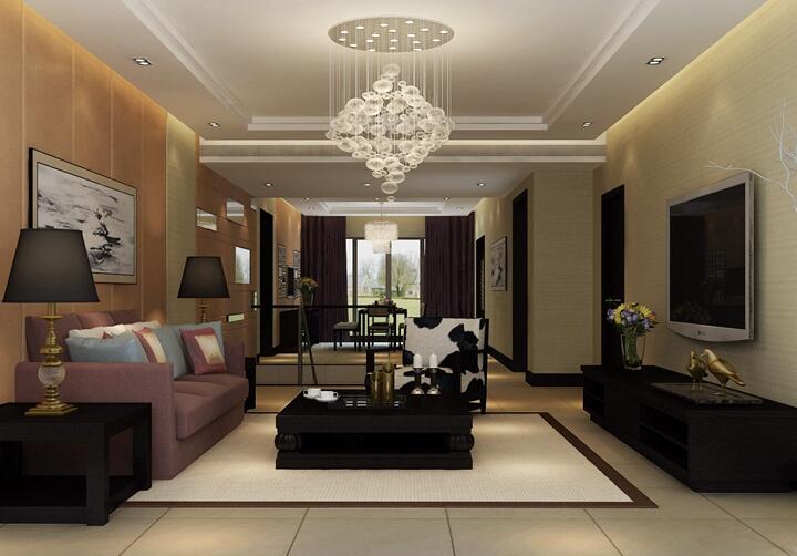 西山一号院简约中式效果图